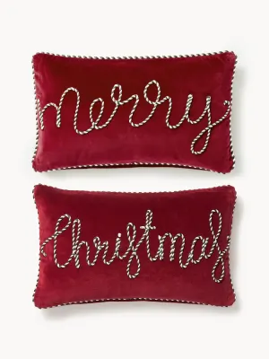 Westwing Collection Комплект наволочек из бархата Jolly, 2 шт., красный
