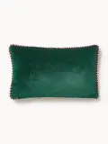 Westwing Collection Комплект наволочек из бархата Jolly, 2 шт., тёмно-зелёный — фото 3