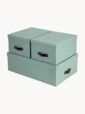 Bigso Box of Sweden Коробка для хранения Inge II, набор из 3 штук, шалфейно-зелёный — фото 1