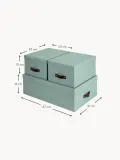 Bigso Box of Sweden Коробка для хранения Inge II, набор из 3 штук, шалфейно-зелёный — фото 2