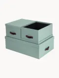 Bigso Box of Sweden Коробка для хранения Inge II, набор из 3 штук, шалфейно-зелёный — фото 3