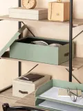 Bigso Box of Sweden Коробка для хранения Inge II, набор из 3 штук, шалфейно-зелёный — фото 4