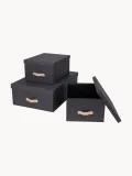 Bigso Box of Sweden Коробка для хранения Inge II, набор из 3 штук, антрацитовый — фото 3