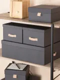 Bigso Box of Sweden Коробка для хранения Inge II, набор из 3 штук, антрацитовый — фото 4