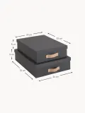 Bigso Box of Sweden Коробка для хранения Rasmus, набор из 2 штук, антрацитовый — фото 2