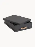 Bigso Box of Sweden Коробка для хранения Rasmus, набор из 2 штук, антрацитовый — фото 3