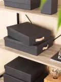 Bigso Box of Sweden Коробка для хранения Rasmus, набор из 2 штук, антрацитовый — фото 5