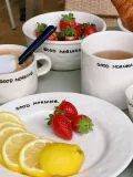 Anna + Nina Набор кружек Perfect Morning из каменной керамики с ручной росписью, 2 предмета — фото 4