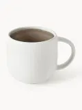 Westwing Collection Набор кружек Ginger из каменной керамики, 4 предмета, диаметр 12 см, снаружи молочно-белый матовый, внутри — фото 1