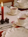 Westwing Collection Набор чашек с блюдцами Lumos из фарфора, 4 предмета — фото 7