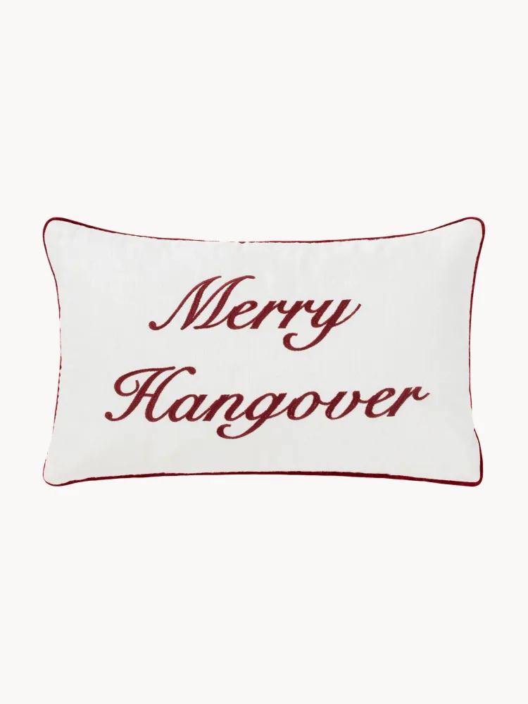 Anna + Nina Подушка декоративная Merry Hangover рождественская ручной работы