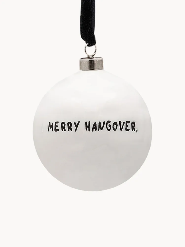Anna + Nina Ёлочный шар Merry Hangover ручной работы из керамики