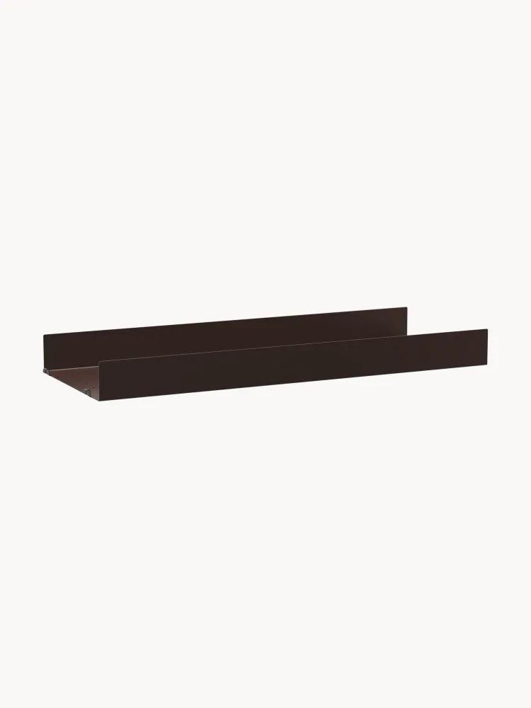 String Furniture Полка металлическая String System 78х30 см, высота 7 см, тёмно-коричневая