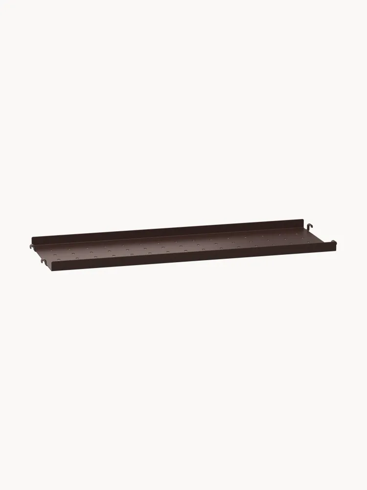 String Furniture Полка металлическая String System 58х20 см, тёмно-коричневая