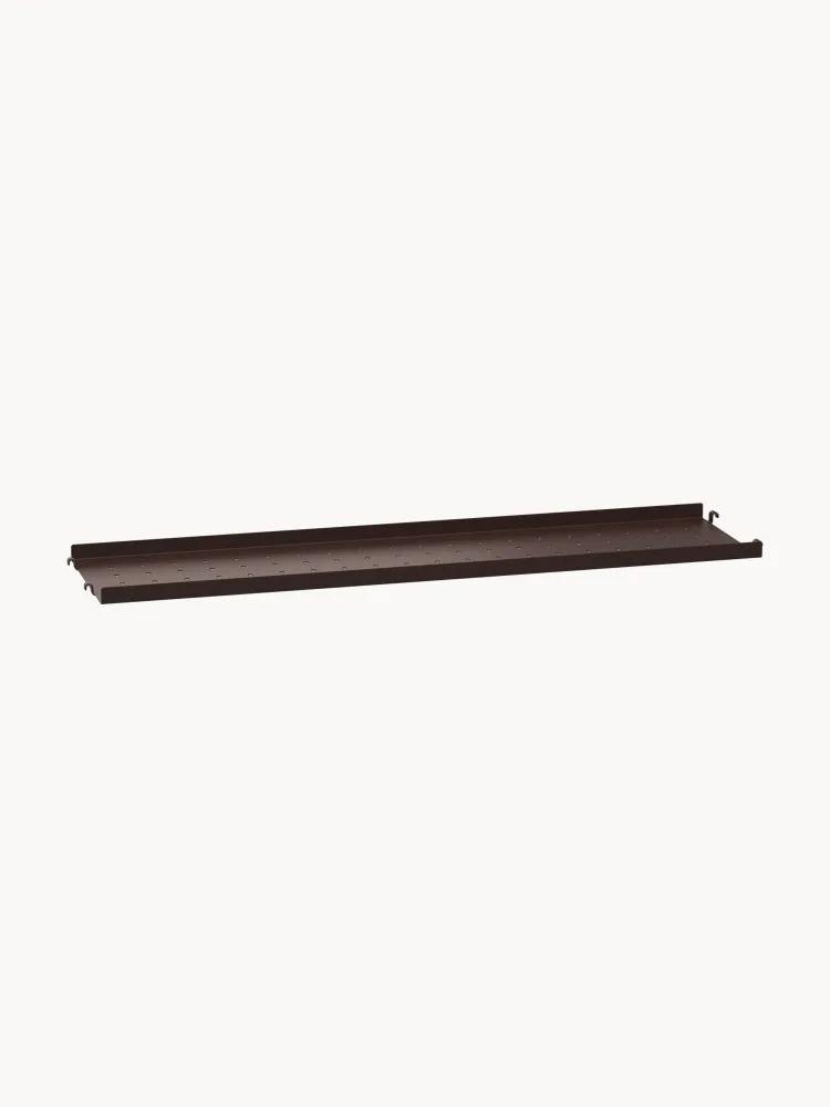 String Furniture Полка металлическая String System 78х20 см, тёмно-коричневая