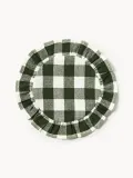 Westwing Collection Подставки Nadine из хлопка, зелёные с белым — фото 3