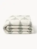 Westwing Collection Покрывало Cianna жаккардовое, молочно-белое, шалфейно-зелёное и светло-розовое — фото 3