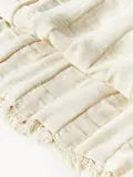 Westwing Collection Покрывало Bethany муслиновое с бахромой, молочно-белое — фото 2