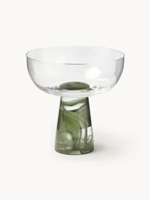 Westwing Collection Набор бокалов для шампанского Nebia, 4 шт, тёмно-зелёный