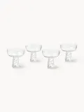 Westwing Collection Набор бокалов для шампанского Nebia, 4 шт, белый — фото 2