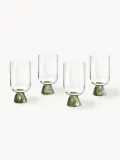 Westwing Collection Набор стаканов Nebia, 4 шт, 380 мл, тёмно-зелёный — фото 4
