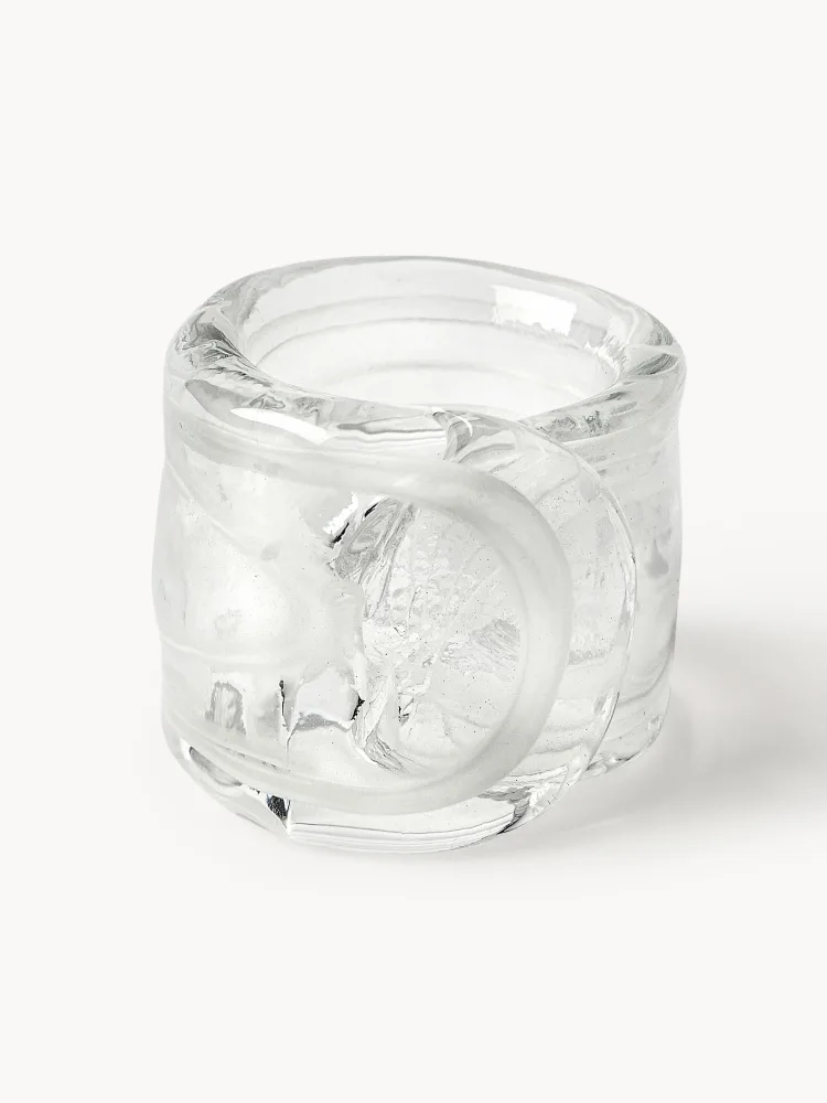 Westwing Collection Кольца для салфеток Nebia, прозрачные с белым