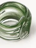 Westwing Collection Кольца для салфеток Nebia, прозрачные с тёмно-зелёным — фото 2