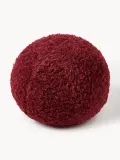 Westwing Collection Подушка декоративная круглая Teddy Dotty, бордовый — фото 6