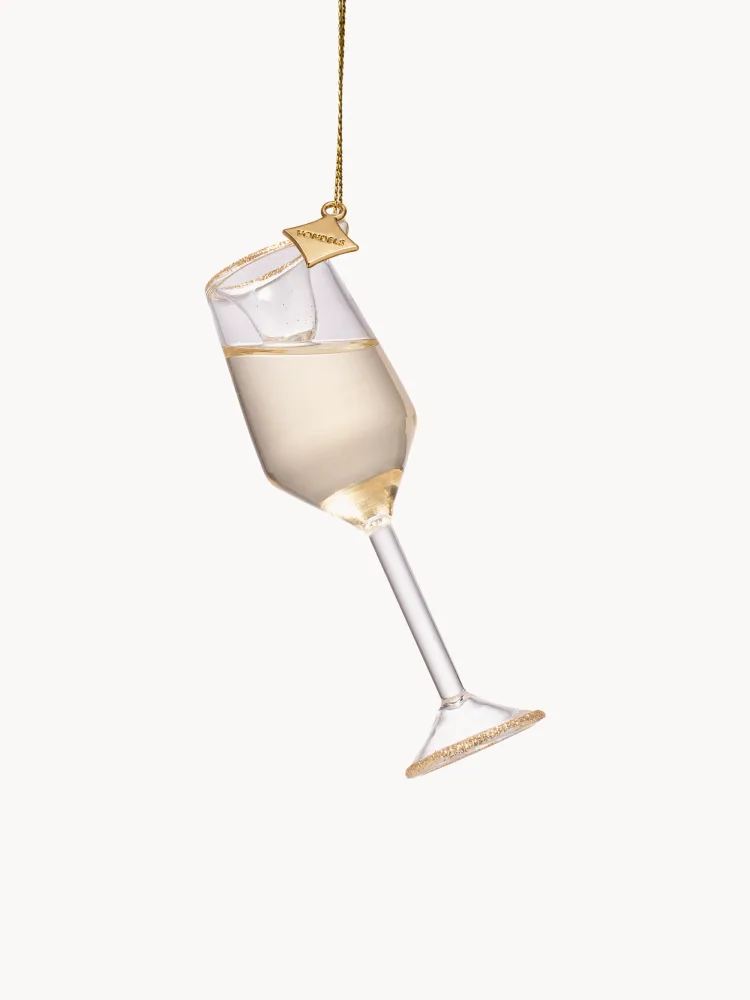 Vondels Ёлочное украшение Champagne Glass из выдувного стекла