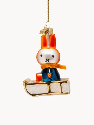 Vondels Ёлочное украшение Nijntje Miffy, 8 х 11 х 5 см, белый, оранжевый, синий и золотистый