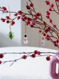 &klevering Ёлочное украшение Merry, колокольчик и ёлка, высота 4 см, зелёный, лавандовый, белый — фото 5