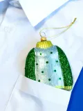 &klevering Ёлочное украшение Sweater из стекла, светло-синий, зелёный, солнечно-жёлтый — фото 5