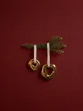 Ferm Living Набор ёлочных украшений Orrith из фарфора, 2 шт, оттенки золотого и светло-розовый — фото 2
