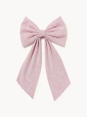 Westwing Collection Украшение новогоднее Ottavia в виде банта, 25 х 43 см, молочно-белое с красными полосками
