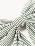 Westwing Collection Украшение новогоднее Ottavia в виде банта, 40 х 65 см, молочно-белое с тёмно-зелёными полосками — фото 2