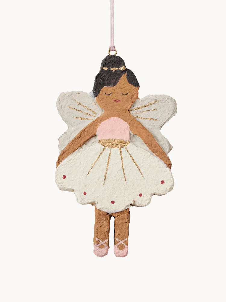 Broste Copenhagen Ёлочное украшение Fairy Tale из хлопковой массы, 8х14х1 см, разноцветный