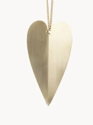 Ferm Living Набор ёлочных украшений Heart из латуни, 4 шт