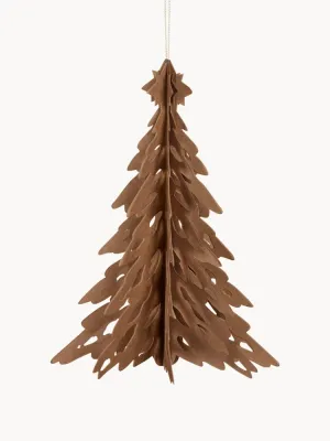 Cooee Design Набор ёлочных украшений Pinetree из бумаги, 2 шт, коричневый