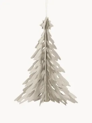 Cooee Design Набор ёлочных украшений Pinetree из бумаги, 2 шт, светло-бежевый