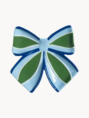 &klevering Блюдо Ribbon из доломита, синее с зелёным и тёмно-синим