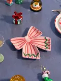 &klevering Блюдо Ribbon из доломита, розовое с красным и зелёным — фото 3