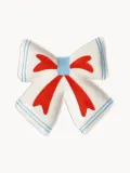 &klevering Блюдо Ribbon из доломита, молочно-белое с красным и синим — фото 1