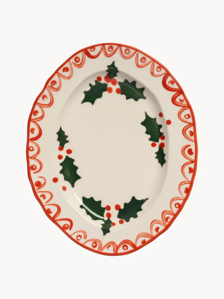 &klevering Блюдо Holly из фарфора, 27х22 см