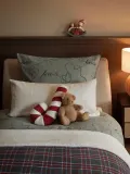 Westwing Collection Подушка декоративная Teddy Sugar, красная с белым — фото 4