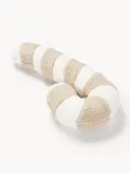Westwing Collection Подушка декоративная Teddy Sugar, светло-бежевая с белым — фото 2