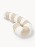 Westwing Collection Подушка декоративная Teddy Sugar, светло-бежевая с белым — фото 3