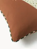 Westwing Collection Наволочка декоративная Porcini из хлопка с вышивкой в виде гриба, карамельная с рисунком в нескольких цветах — фото 6
