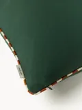Westwing Collection Наволочка декоративная Porcini из хлопка с вышивкой в виде гриба, тёмно-зелёная с рисунком в нескольких цветах — фото 4