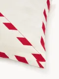 Westwing Collection Наволочка декоративная Wishes на молнии из хлопка, 30х50 см, кремово-белая с красным — фото 3