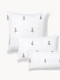 Westwing Collection Наволочка X-mas Tree из фланели, белая и бежевая — фото 1